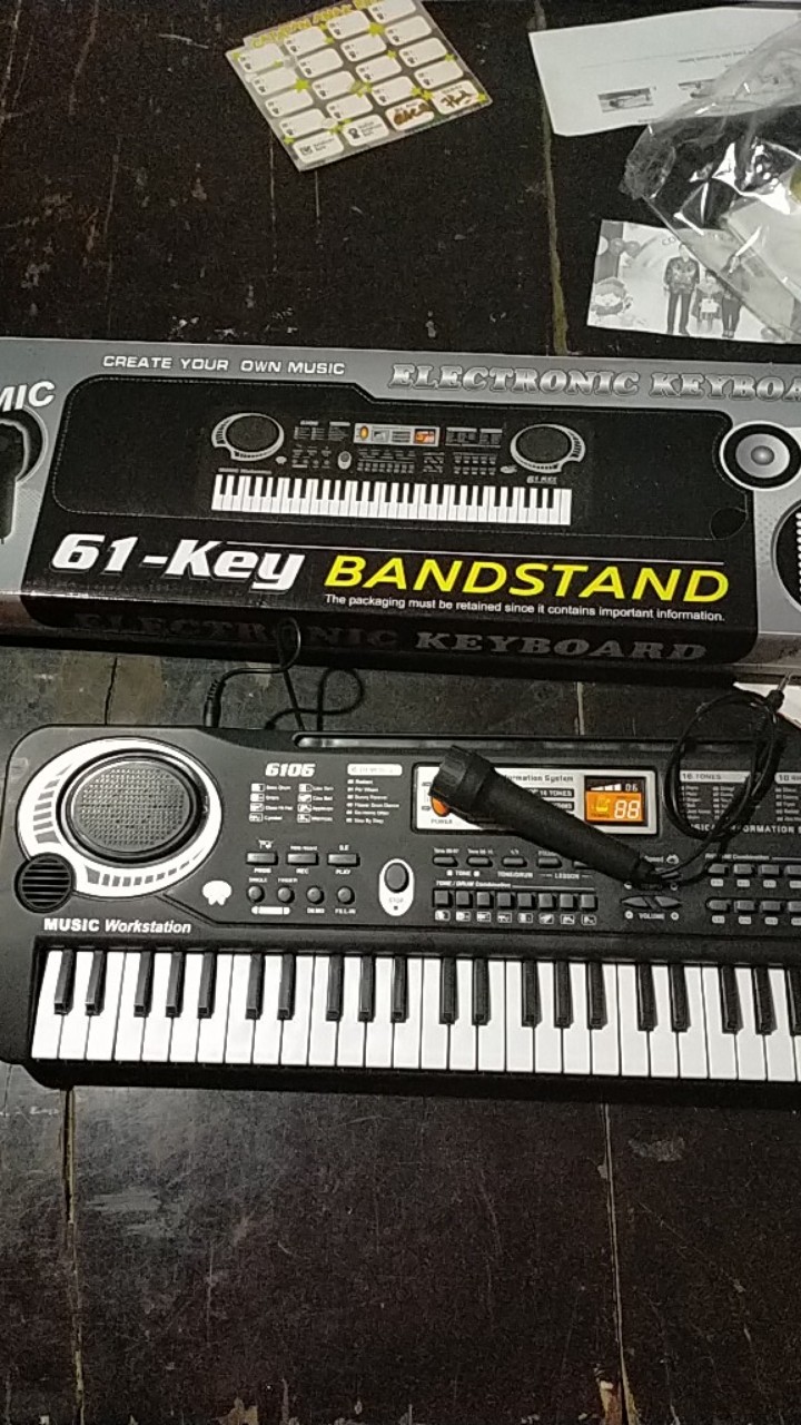 Piano Digital Electronic Keyboard 61 Keys Alat Musik Mainan Anak MQ