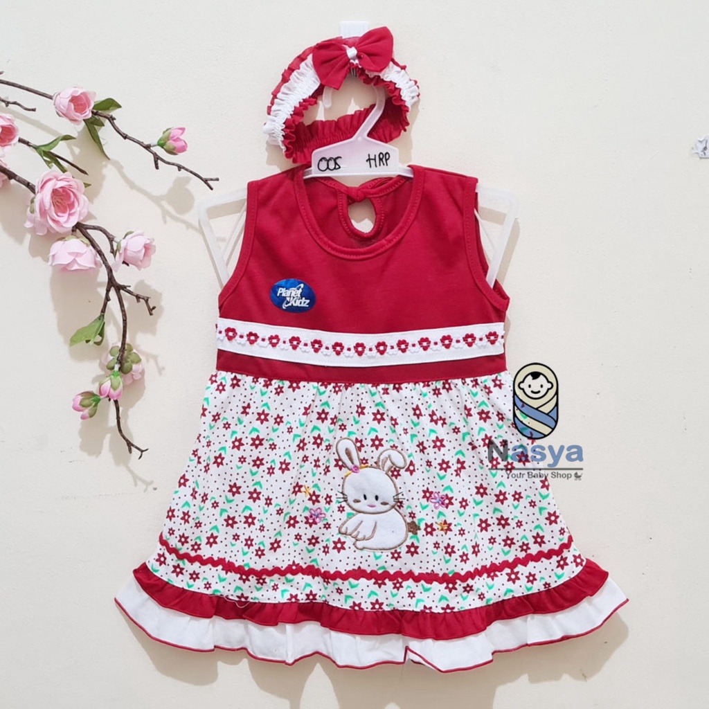 [P-072] Dress Bayi (0-6 bulan) Perempuan Motif Animal cartoon