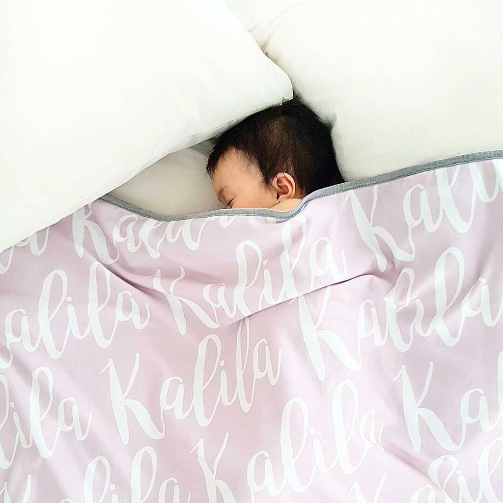 Maison Elmesa Baby Blanket Selimut Bayi Selimut Nama Lettering Series