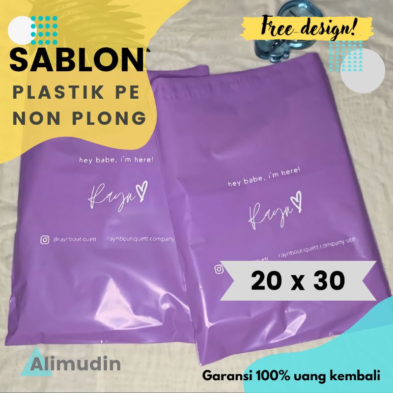 

Plastik PE Non Plong 20x30 Custom Sablon | Packing