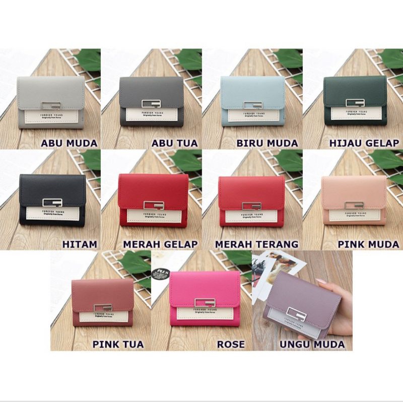 Dompet wanita forever young lipat mini korea