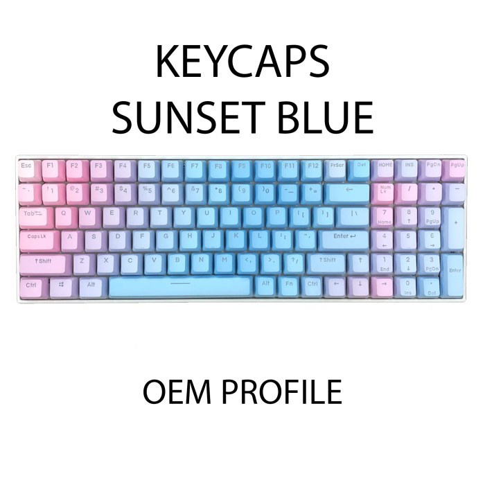 ALCHA KEYCAPS GRADIENT SUNSET BLUE PBT DOUBLE SHOT V.2