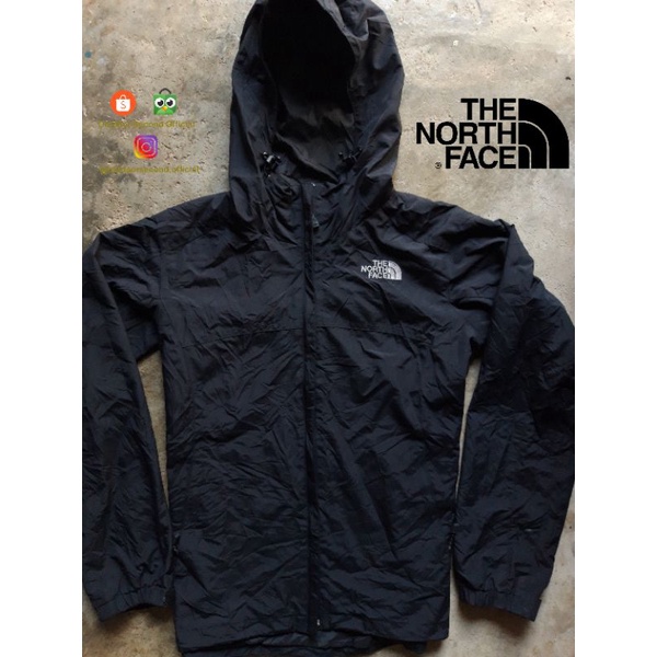 jaket outdoor TNF Hitam The North Face waterproof jacket gunung anti air second original