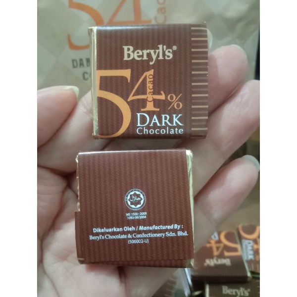 

Beryl's 54%/70% Cacao Dark Chocolate 6g/pcs Malaysia Halal