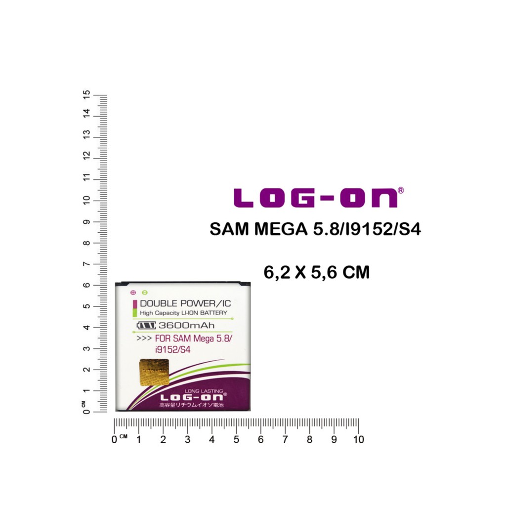 Baterai Double Power Log On SAMSUNG MEGA 5.8 / I9152 / S4 ( 3600 Mah )