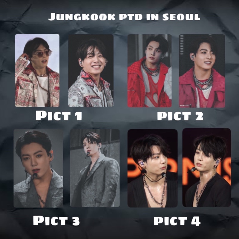 photocard pc lenticular BTS jungkook ptd seoul