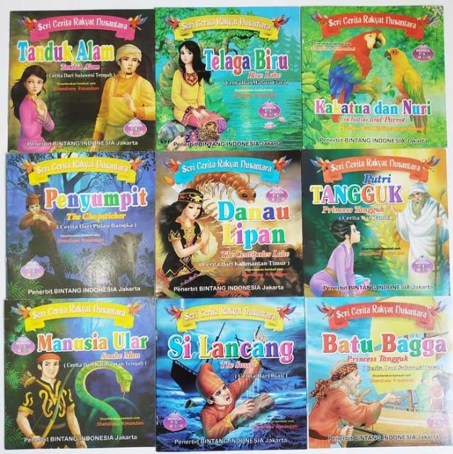 Buku Cerita Dongeng Anak Seri Cerita Rakyat Nusantara Berwarna Dual Bahasa Shopee Indonesia