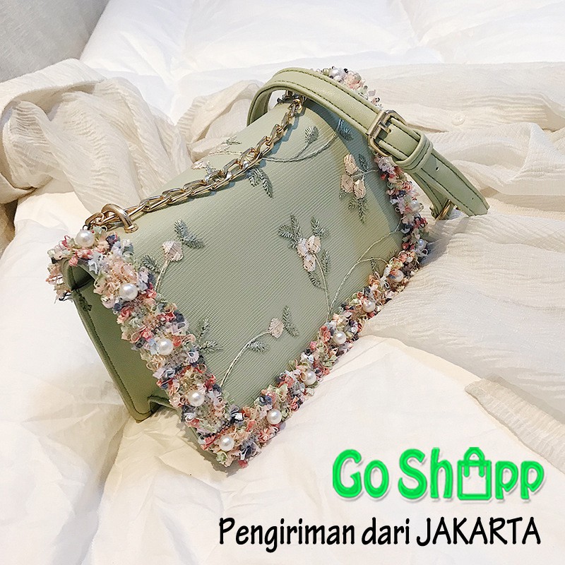 Tas Selempang Wanita Keren Model Lace High Quality Premium Import - Tas Korea Fashion Import ZAMZAM SL11