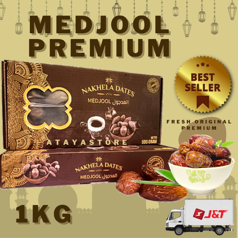 

KURMA MEDJOOL MEDJOL PALESTINA UKURAN JUMBO BERKUALITAS PREMIUM 1Kg 1 kg