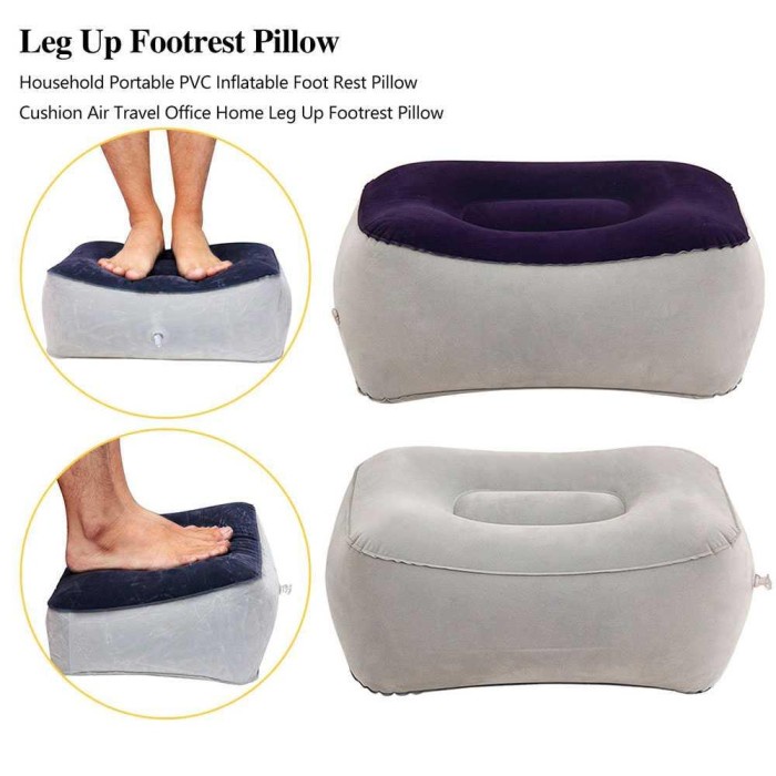 Bantal Kaki Angin Portable TaffHOME Inflatable Relaxing Feet Tool