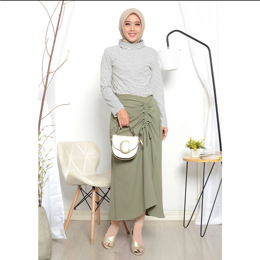 Rok Skirt Serut Crinkle Airflow kekinian Terlaris  Best Seller