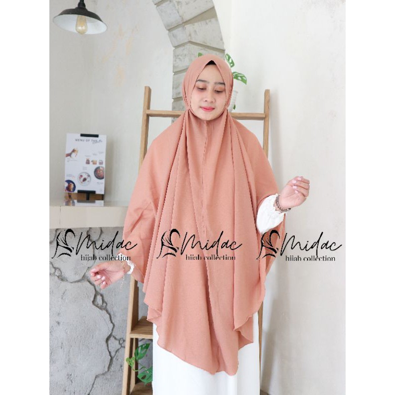 Bergo Maryam Jumbo Premium // Syar'i Diamond Tanpa Pet //Khimar Jumbo