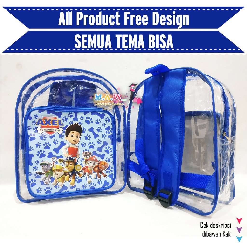 TAS SOUVENIR ULANG TAHUN / tas souvenir / Tas ransel mika / souvenir ultah / tas ultah / goodie bag-1