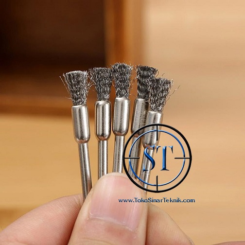 Sikat Kawat Brushes Wire Bentuk Sapu Besi Rotary Steels Mini Grinder Vapor gerinda Drill Bor Mini