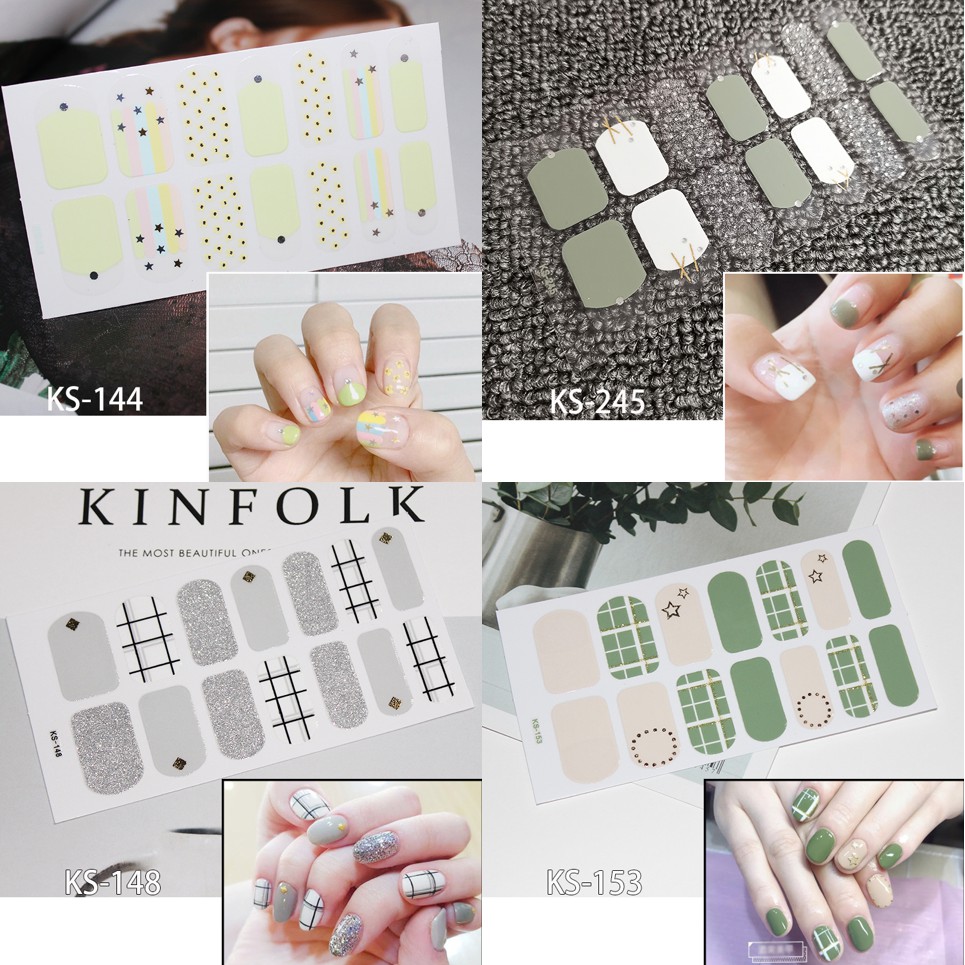 14Pcs/Stiker Kuku Murah / Nail Art Sticker / Nail Art Stiker / Nail Art &amp; Sticker KS Series V2