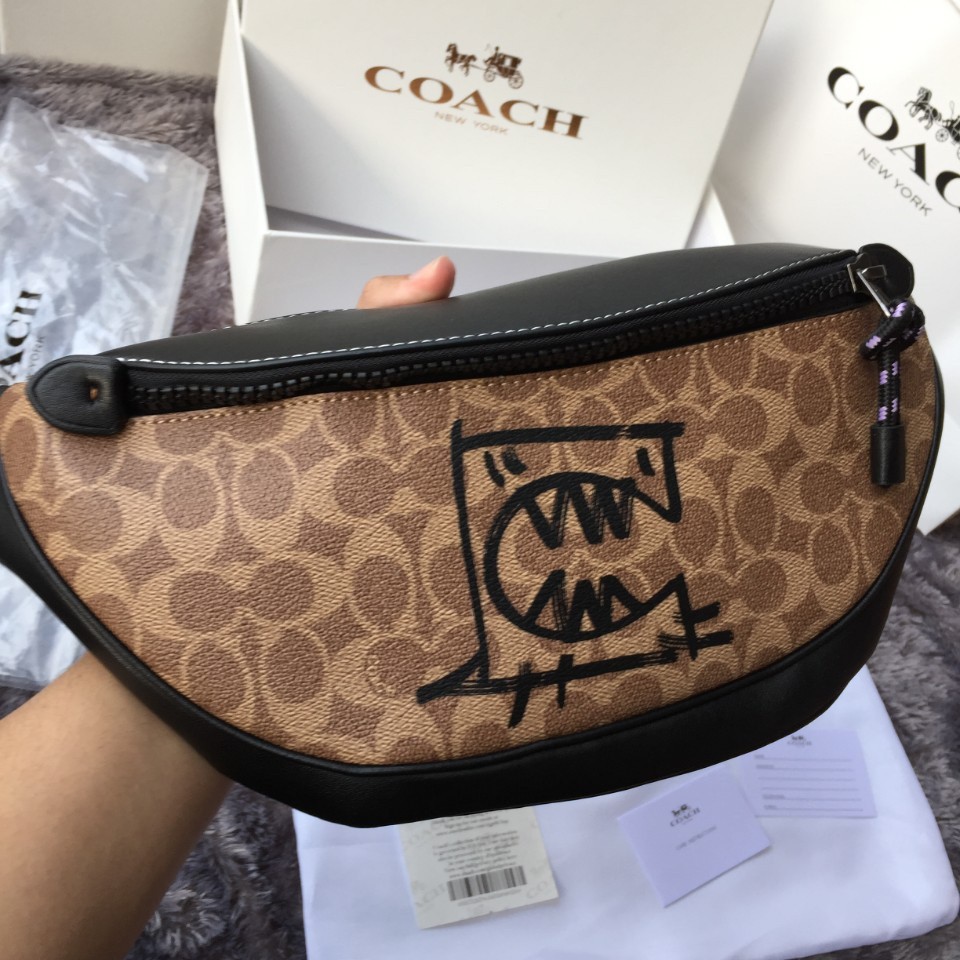 COACH Waistbag Monster 100% ORIGINAL / Tas Selempang Coach Tas Pinggang Pria