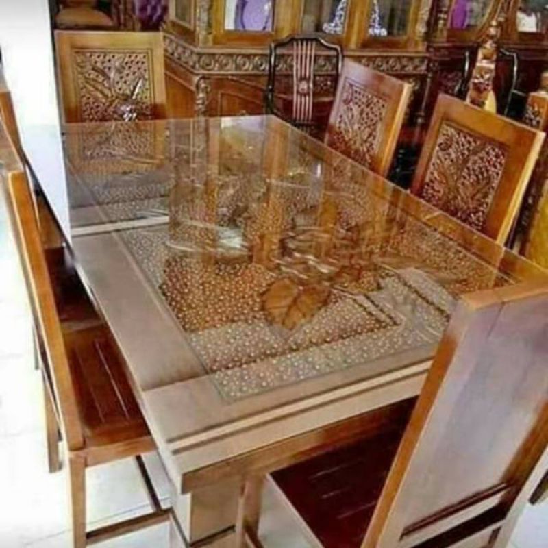 TERLARIS  Meja makan minimalis kayu jati / meja makan jati asli Jepara