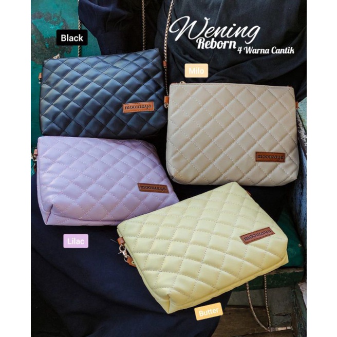 Tas Wanita Clutch Tas Selempang Tas Slempang Sling bag Wening by Moonzaya