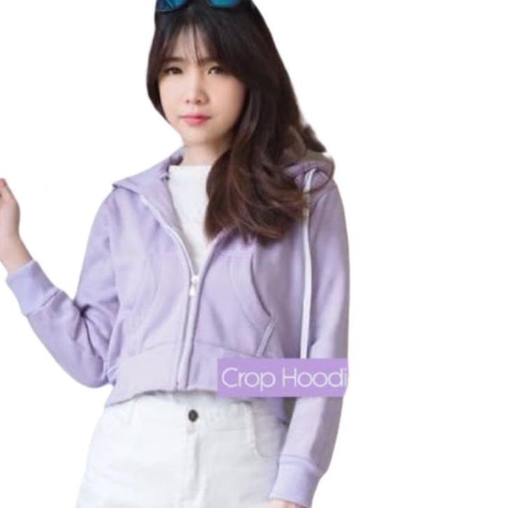 Siap Kirim.. Jaket Wanita Crop | Sweater Style Korea | Ziper Crop Hoodie Sweatshirt | Hoodie Crop wa