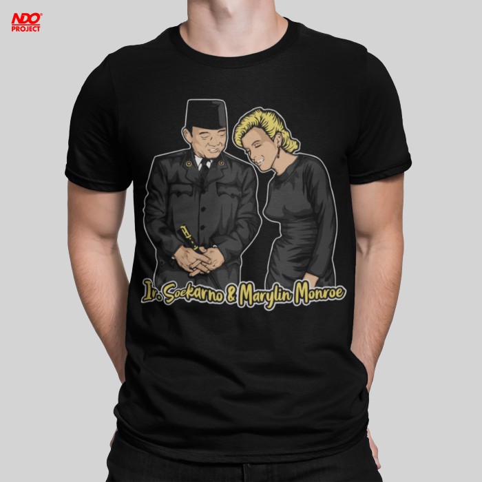Kaos Pria NDO Project Kaos Ir. Soekarno & Marylin Monroe