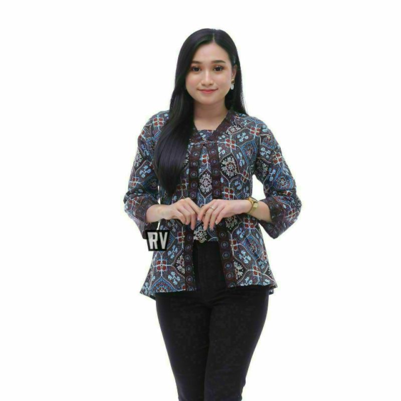 BAJU BATIK WANITA MODERN MONALISA GENES M,L,XL asli PEKALONGAN