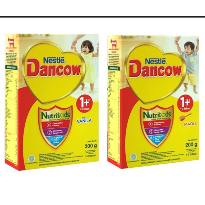Dancow 1+ (1 - 3 tahun)  Madu ,cokelat & vanila 400gr&200gr