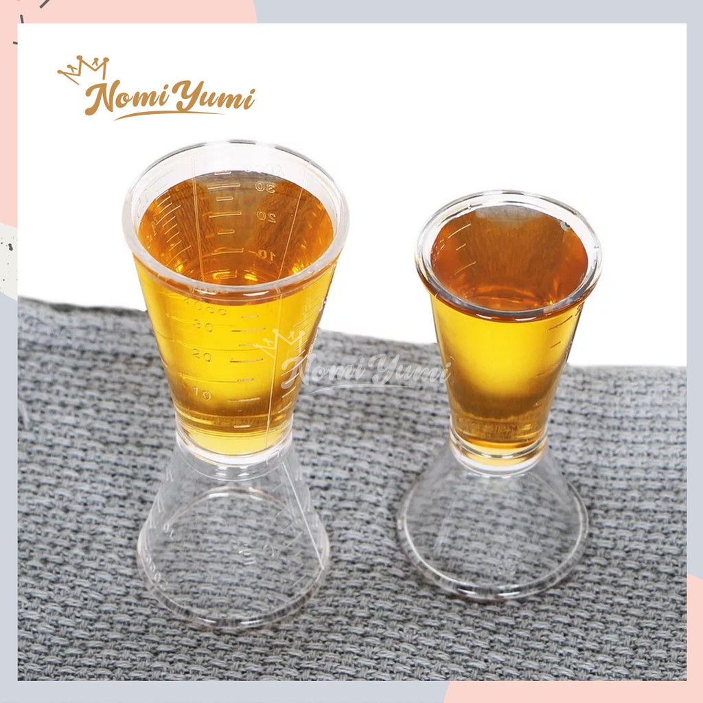NomiYumi - Jigger Plastik 10/20ML 20/40ML Gelas Ukur Takar Cocktail Measuring Cup Takaran Air