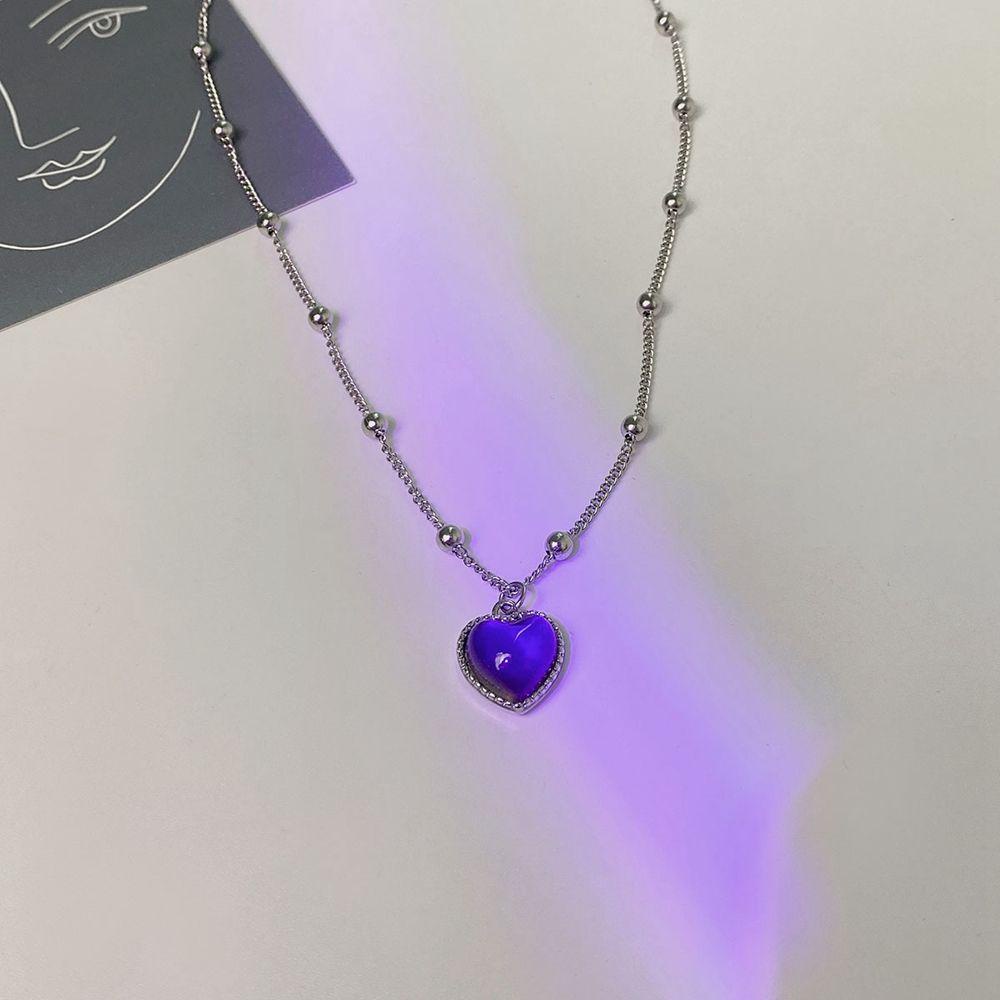 R-flower Kalung Berubah Warna Hadiah Pesta Untuk Wanita Gadis Perhiasan Liontin Kupu-Kupu