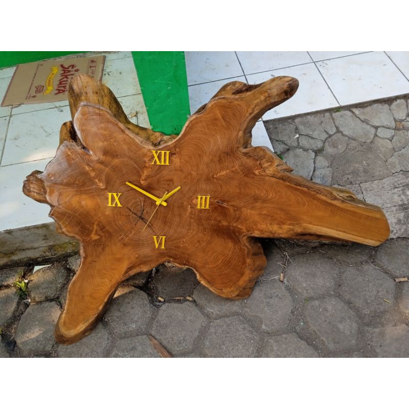 JAM DINDING BESAR 110 CM NATURAL ARTISTIK