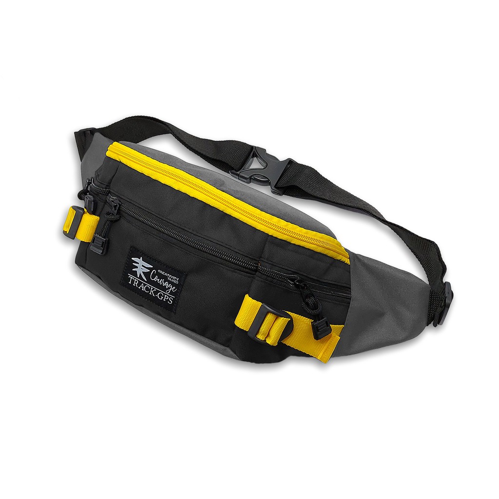 Track Gps - Tas Selempang Waistbag 021 List Kuning Kombinasi