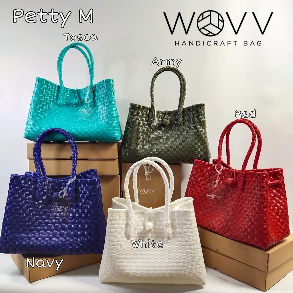 Petty M Plain / Tas Anyam / Tas Anyaman / Tas Anyaman Plastik / Tas Jali / Wovv.bags