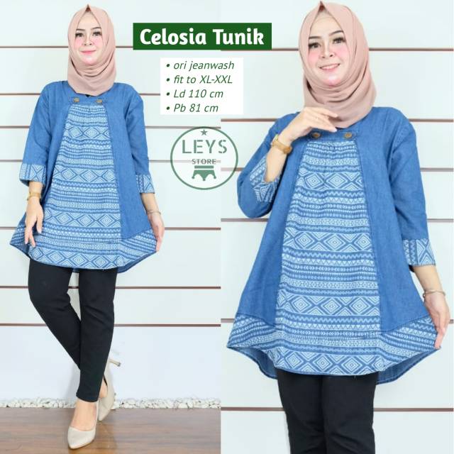 Celosia tunik jeans wash
