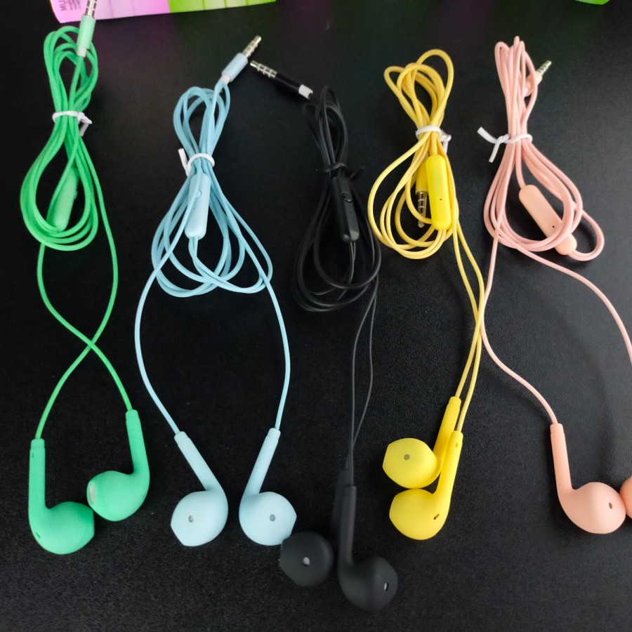 HEADSET / MACARON MATE COLOR HIFI EXTRA BASS SAMSUNG MI VIVO OPPO REALME INFINIX HUAWEI UNIVERSAL HANDSFREE U19 MACARON