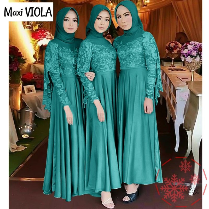 XVC - Maxi Dress Viola/ Maxi Moscrepe Good Quality / Maxi Wanita Terbaru-6