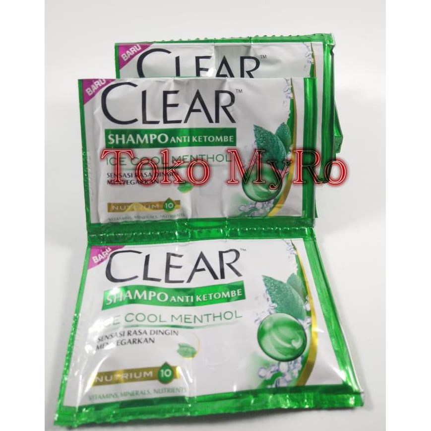 shampoo Clear Shampo Anti Ketombe Ice Cool Menthol / Sampo Clear Hijau Saset