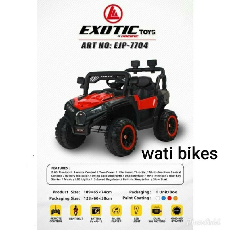 Mobil aki anak Jeep ATV Exotic EJP 7704 7706