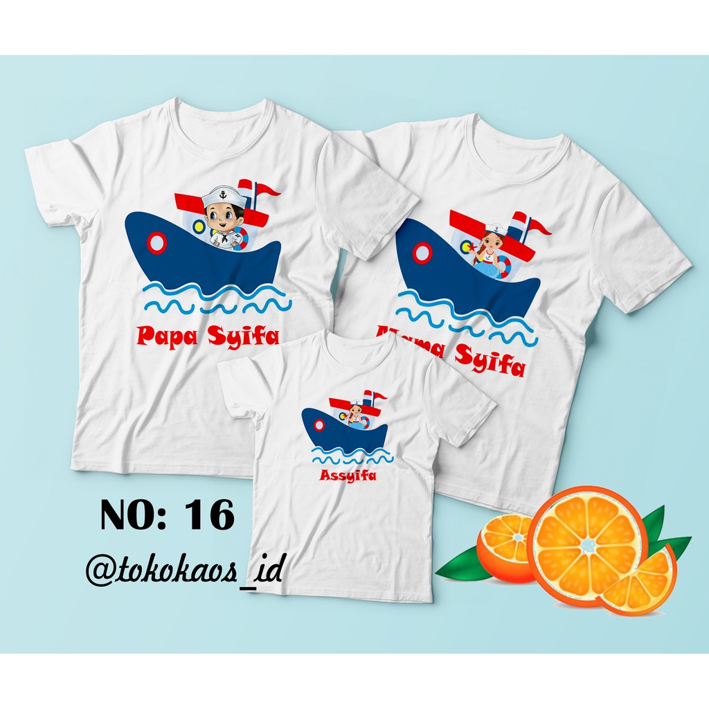 kaos pelaut couple /ultah /birthday