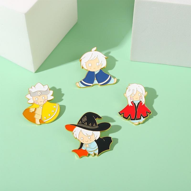 Qihejewelry Bros Pin Enamel Desain Game 4 Model Untuk Aksesoris Pakaian