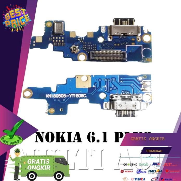 SPAREPART HP FLEXIBEL BOARD PAPAN NOKIA 6.1 PLUS X6 KONEKTOR CAS CHARGER MIC BOLEH RESELLER