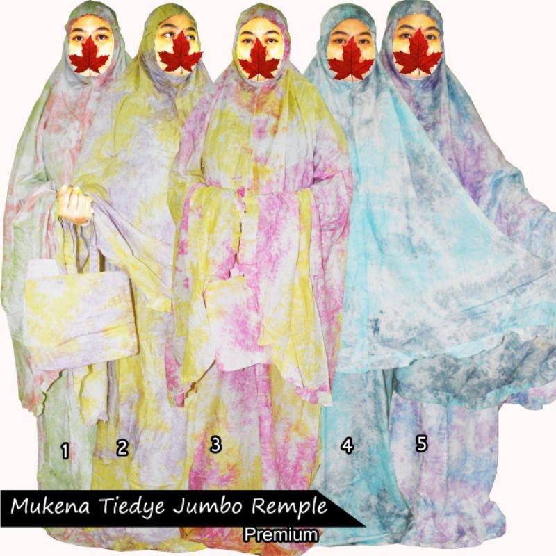 Mukena Jumbo remple tiedye premium