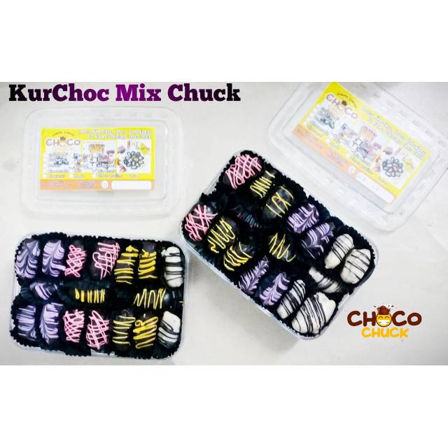 

Kurma Coklat KurCok kurChoc chocochuck Rasa Mix Chuck (Durian blueberry strawberry tiramisu )