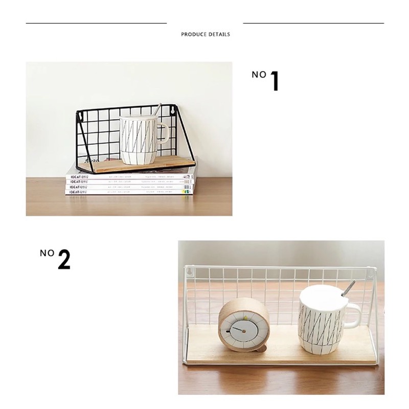 Feraristore Rak Siku Dinding + Papan Kayu