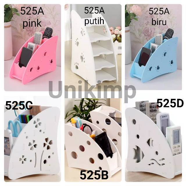 525 Rak Remote holder Organizer Tempat Remote Tv Ac Alat tulis kantor Tempat pensil kayu serbaguna