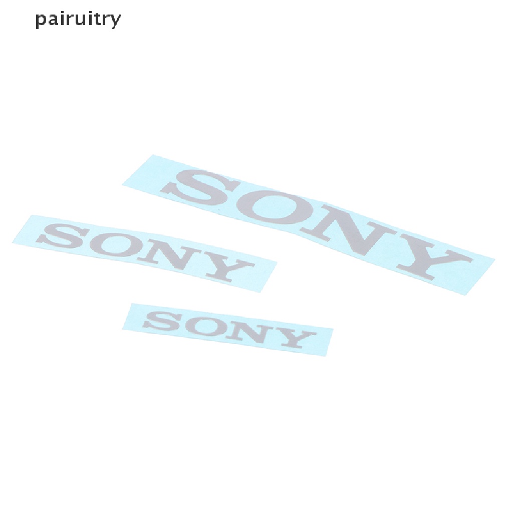 Stiker Logo Kamera Audio Ponsel Komputer Bahan Logam Warna Silver Untuk SONY