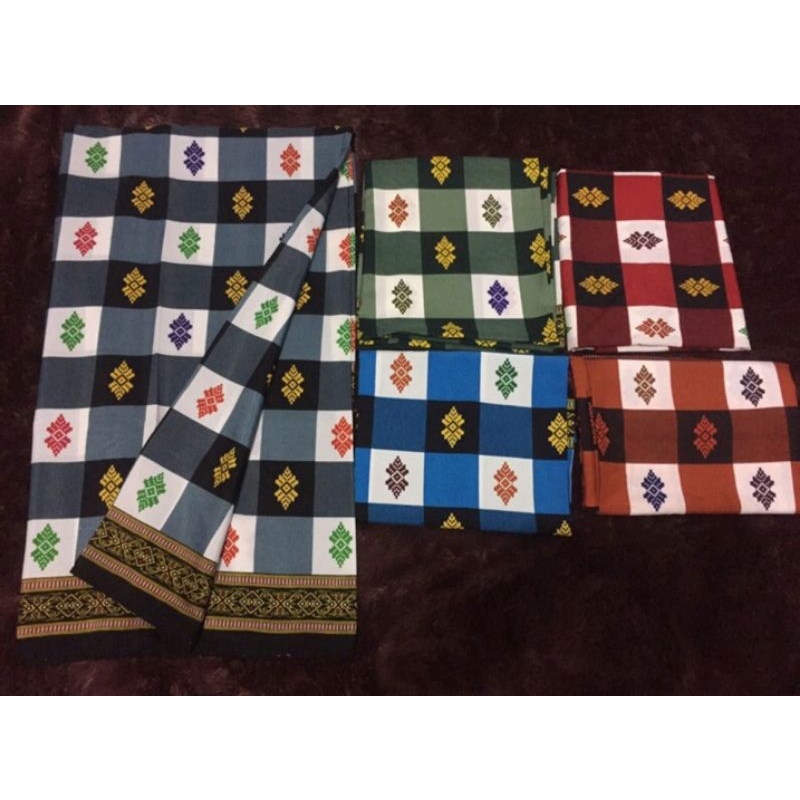 sarung Bali motif catur sarung adat Bali jomblo sarung kotak bali