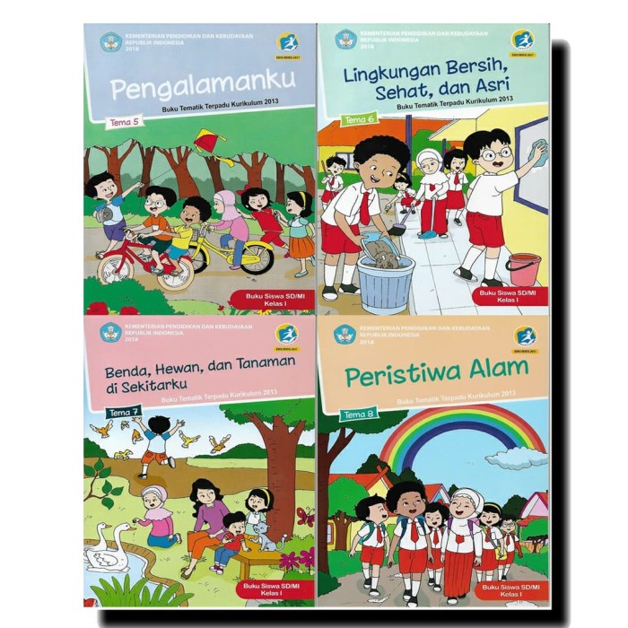

❤BISA COD❤ Buku Kelas 1 SD Tema 5 6 7 8 K2013 revisi 2017