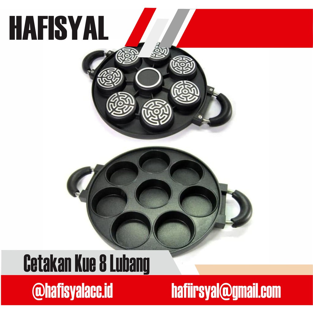 Cetakan Kue 8 Lubang Datar | Snack Maker 8 Holes Mini | Cetakan Martabak Mini | Loyang Kue Mini