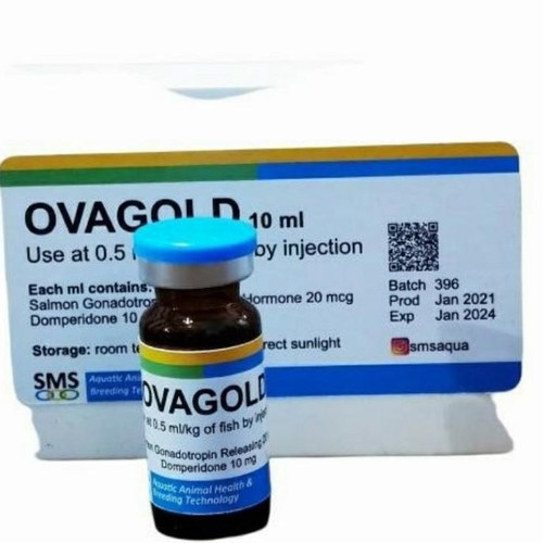 ovagold 10ml obat pemijah ikan hormon ovaprim gonadotropin salmon 10 ml