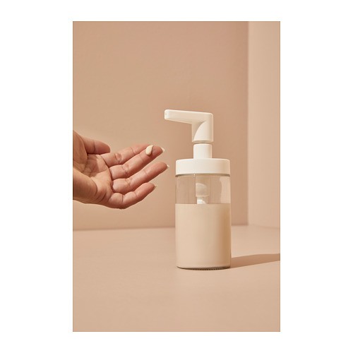 TCKN Dispenser sabun &amp; pembersih tangan, tempat sabun, botol sabun,  putih