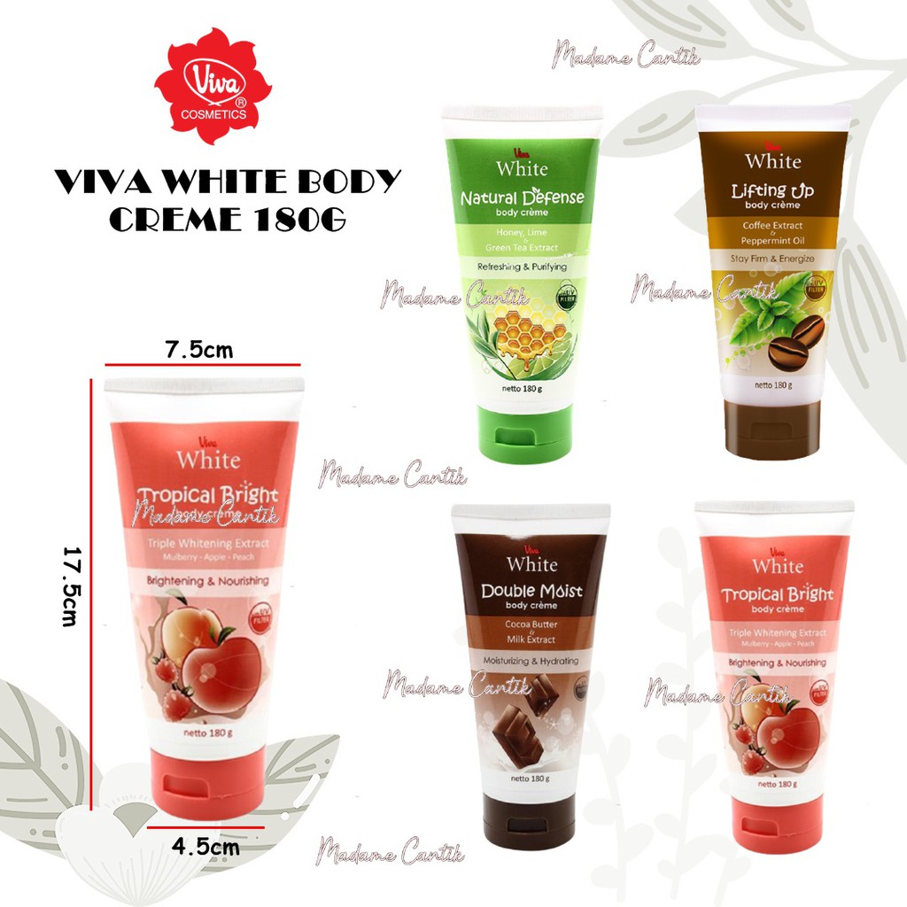 ✿ MADAME ✿ VIVA WHITE BODY CREME 180G